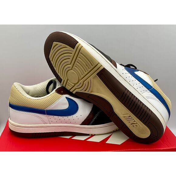 COURT FORCE LOW PREMIUM White/Military Blue-Bison  313940 141 Sz 8.5 #206 - Picture 7 of 11